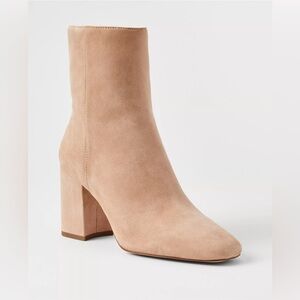 Ann Taylor Suede Booties, Pink - 8.5